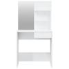 Vidaxl Dressing Table Set, Glossy White, 74.5X40X141 Cm