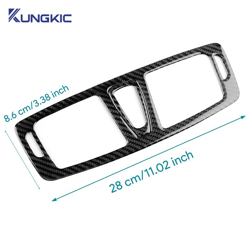 Real Soft Carbon Fiber For Renault Megane RS 2009 2010 2011 2012 2013 2014 LHD RHD Car Center Console Air Outlet Trim Sticker