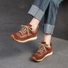Fashion GKTINOO Lace-up Women's Flat Shoes Genuine Leather Sneakers Thick Soled 2025 New Handmade Comfortable Sports Platform Sneakers