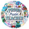 Musiknoten-Aufkleber, 50 Stück, inspirierende Worte, Musik-Schallplatten-Aufkleber für Laptop und Wasserflasche für Musikliebhaber