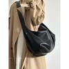 Women's 2025 Retro Soft Leather Black Dumpling Tote - Large Capacity, High-End Casual Shoulder & Crossbody Bag