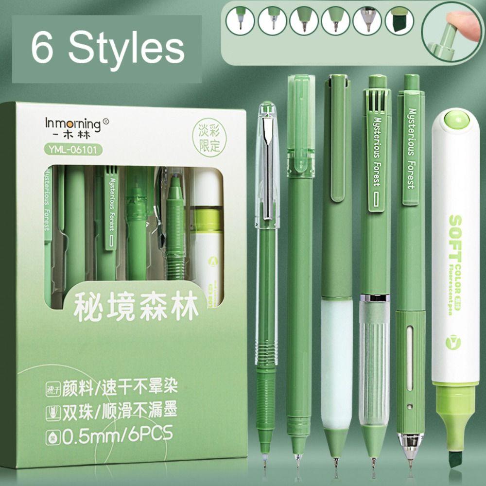 

0.5mm Press Gel Pen ST Nib Ballpoint Pen 6pcs/set Neutral Gel Pen School