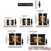 Set Of 2 Flat Printing Curtains Without Rod Chic Curtain Versatile Fabric Decorations Use Made Polyester