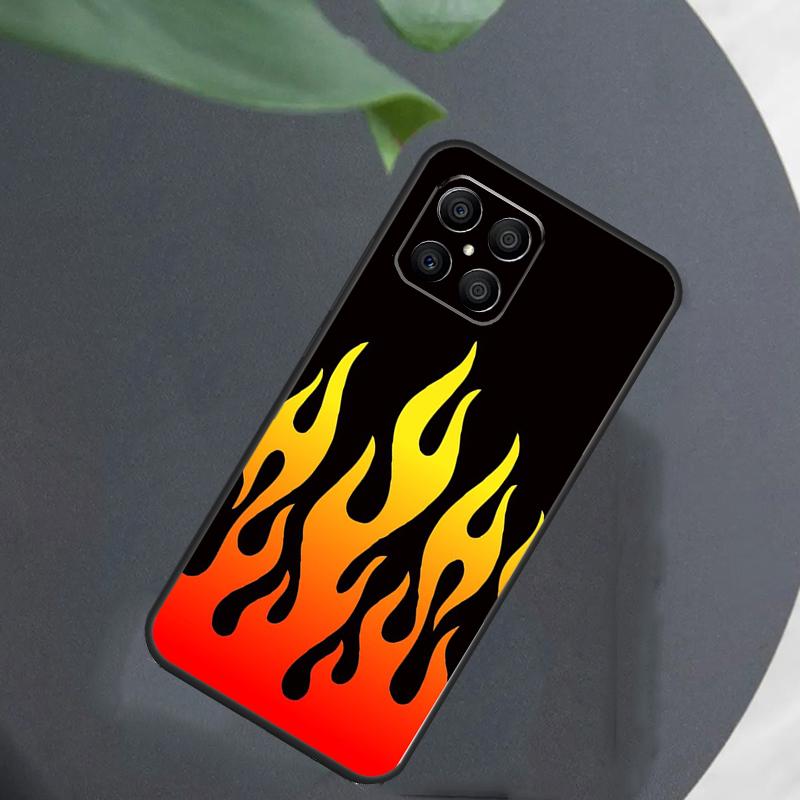 Blue Red Flame Fire For Honor Magic 7 Lite 6 8 Case For Honor 200 400 Pro 90 70 50 X8c X8b X9a X9b X9c X9d Win RT