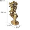 Gold Plated Portrait Sculpture Silence Is Gold Garland Figure Statue Desk Decoration Character Resins Ornaments Abstract Crafts