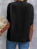 2024 Women's Casual Summer V-neck Loose Solid Color Blouse