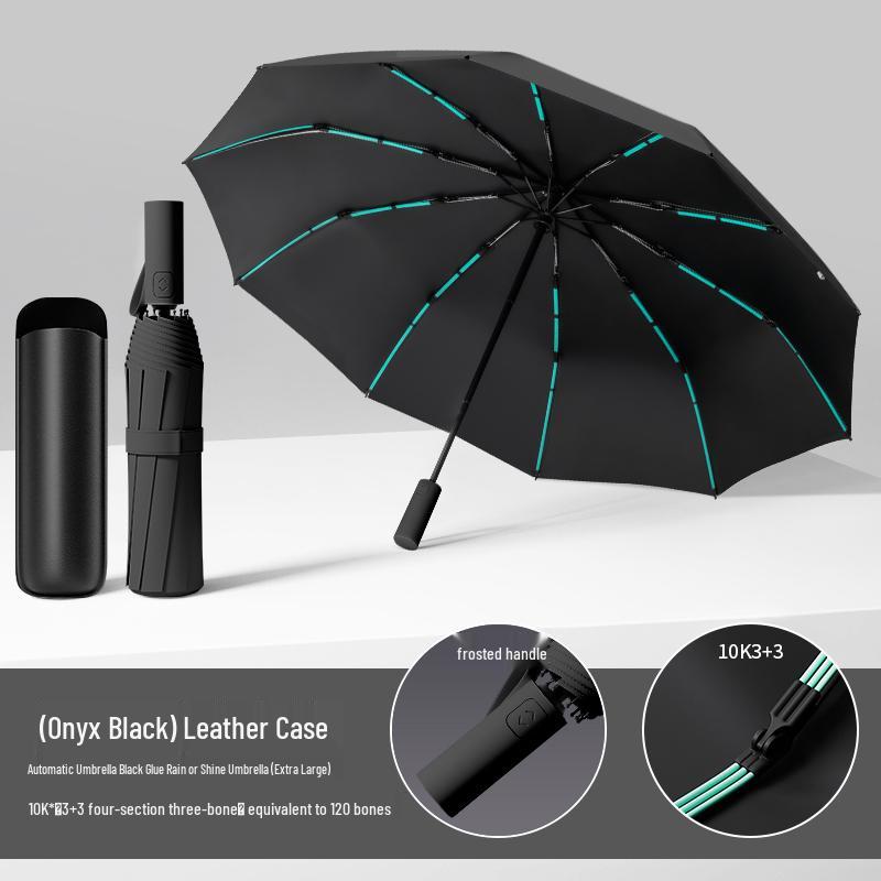 Large Automatic Folding Umbrella for Men & Women - Dual-Use Sun & Rain Protection with UV Sunshade