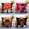 Anime Chainsaw Man Makima-Cartoon Pillow Case Anti-dustmite Pillowcase Invisible Zipper Silky Short Plush Sofa Cushion Cover