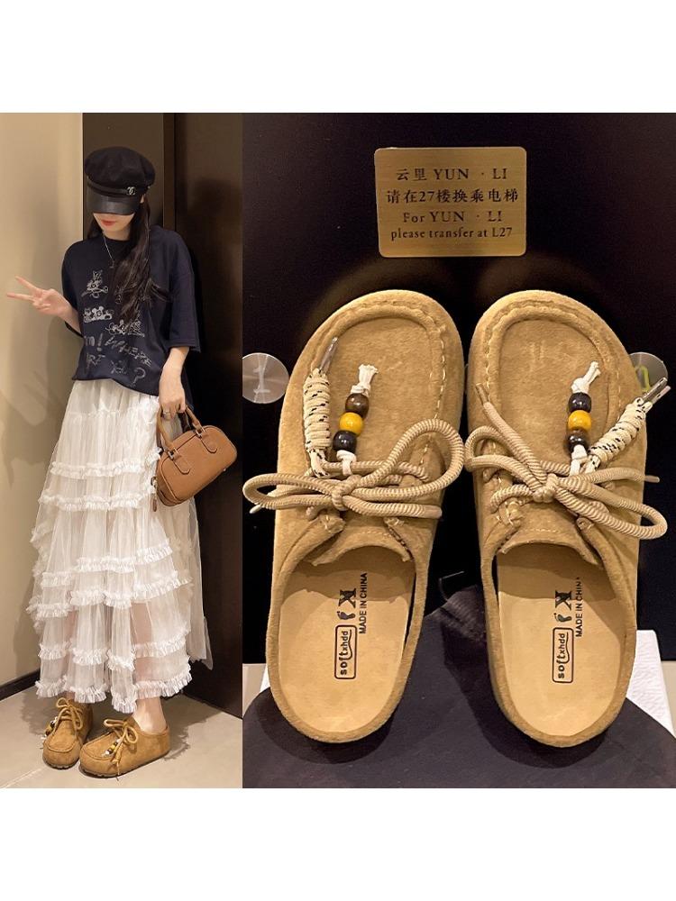 

Fashion Platform Women s 2025 New Retro Style Slip-on Love Slippers 35