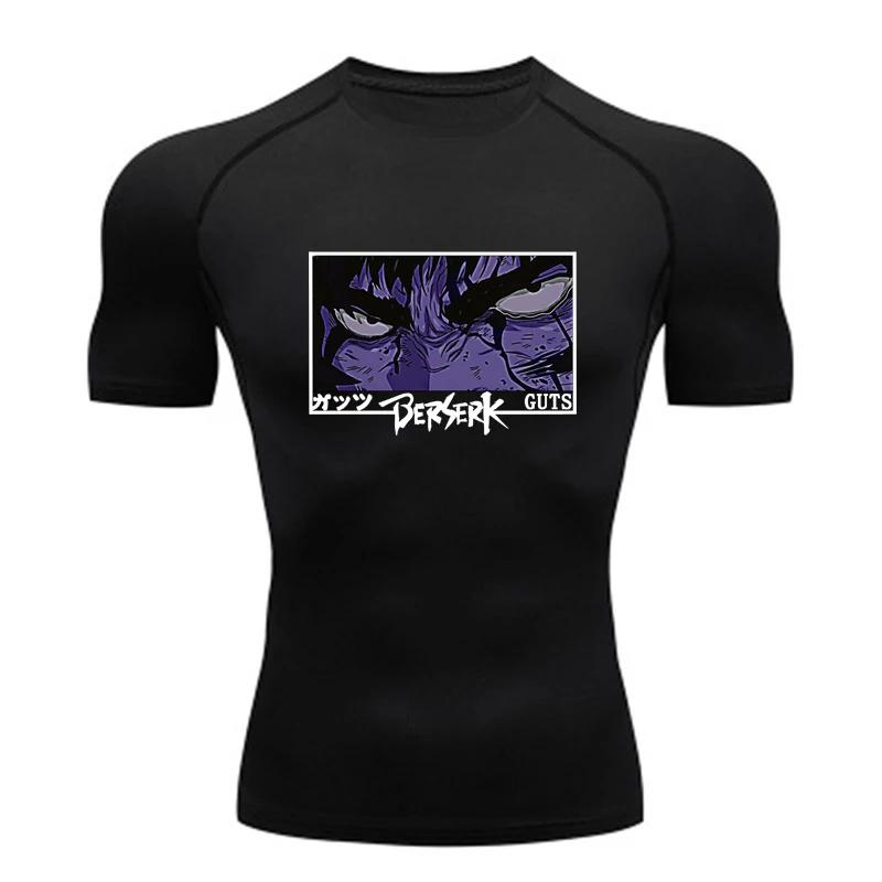 Sportswear for Men Gym Anime Berserker Men's Compression T-shirt Sports Tights Fitness Long Sleeve Running Training Sportswear