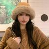 Women's Korean-Style Plush Fisherman Hat: Thickened, Warm, Versatile, Windproof, Cold-Proof with Ear Protection for Autumn & Winter.