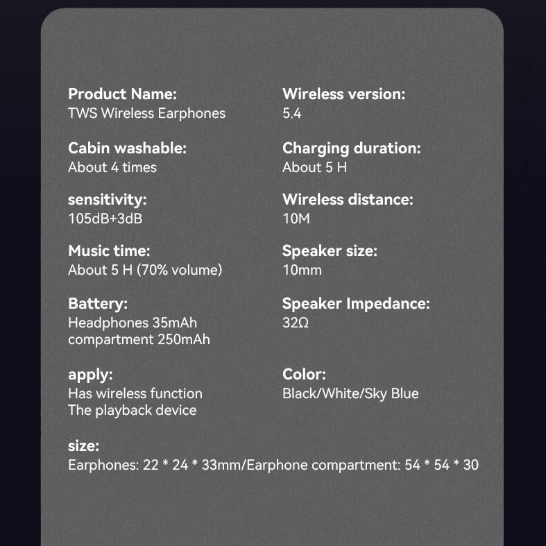 A98 High-definition Stereo Bluetooth Earphones TWS physical noise rectiondu Wireless headphones LED power display  touch control IP5X Waterproof