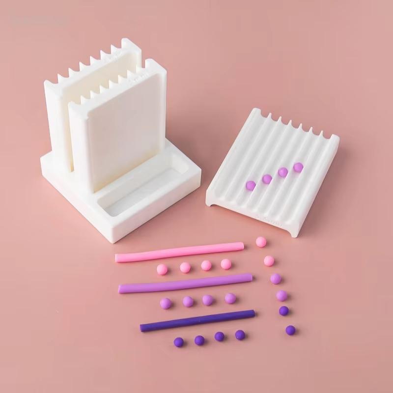 2-in-1 Tonkugelformer Werkzeug Handrollform Form DIY Keramikperlen Ohrringherstellung Töpferei Handwerk Handgemachter Schmuck Zubehör