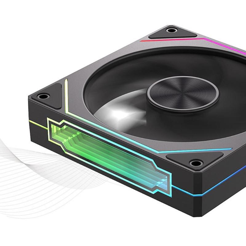 Computer Cooling Fan 120mm CPU Fan 800-1600RPM Double Color Option ARGB Reverse/Forward Case Fan