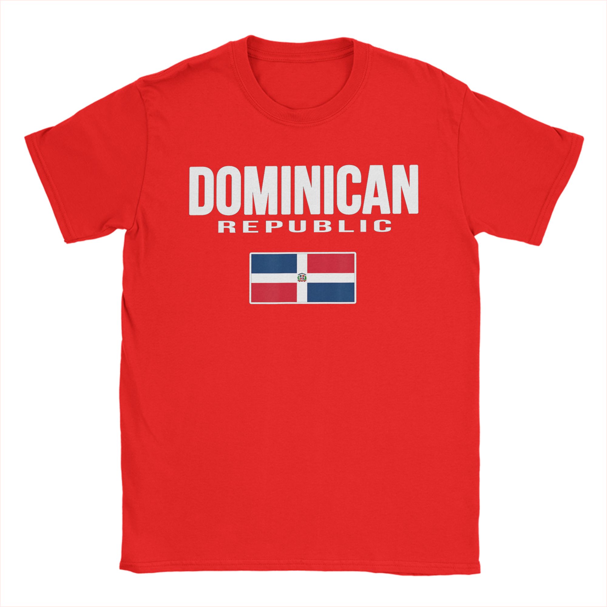 Vintage T Shirt Summer DR Dominican Republic Flag Republica Dominicana Souvenir TShirts for Unisex Plus Size Short Sleeve Tees S