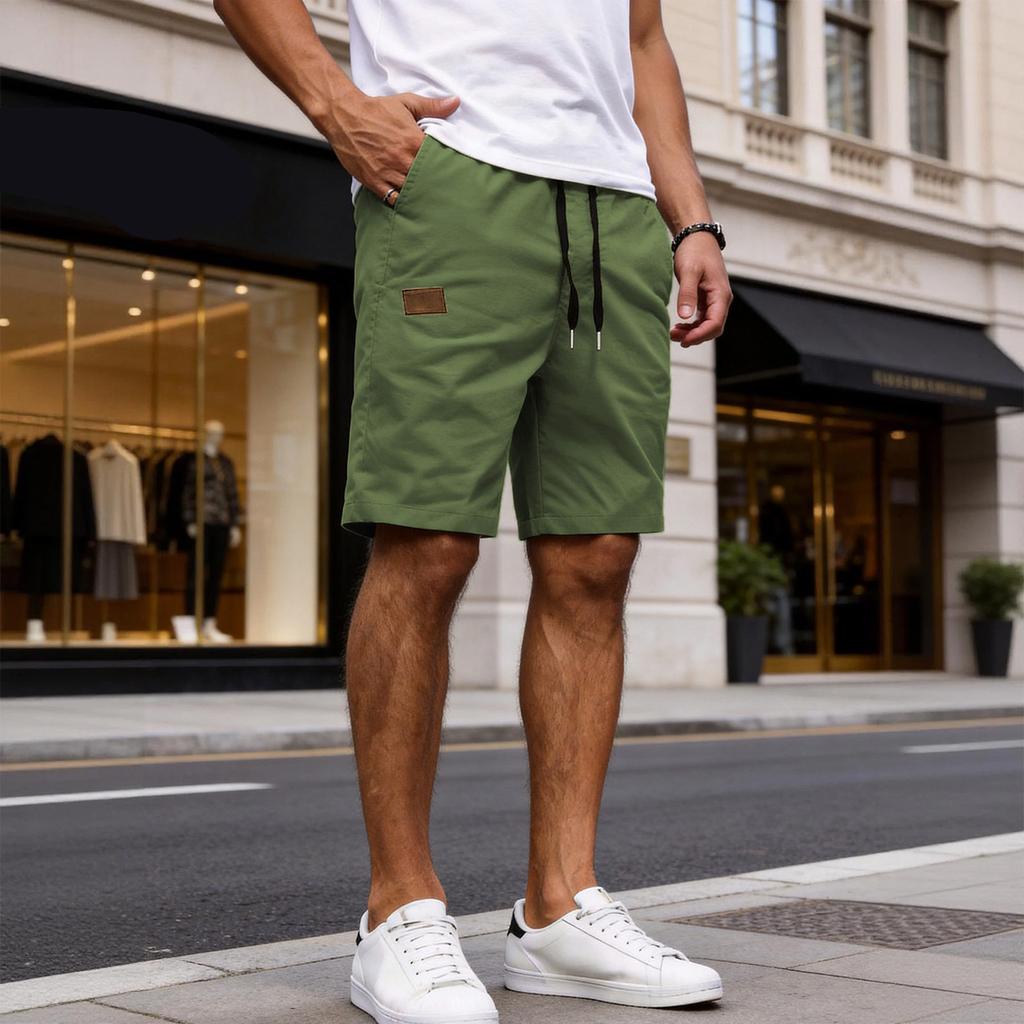 Mens Casual Drawstring Waist Shorts Relaxed Fit Lightweight Shorts with Pockets for Everyday Wear and Outdoor Activities