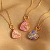 Heart Pendant Necklace Copper With Openable Clasp For Casual Wear