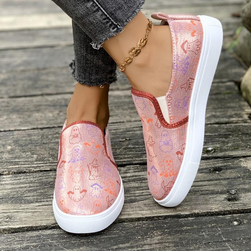 Fashion Trendy and Minimalist Single Shoes 2024 Spring and Autumn New Lazy Flat Halloween One Foot Casual Women's Shoes Zapatos De Mujer