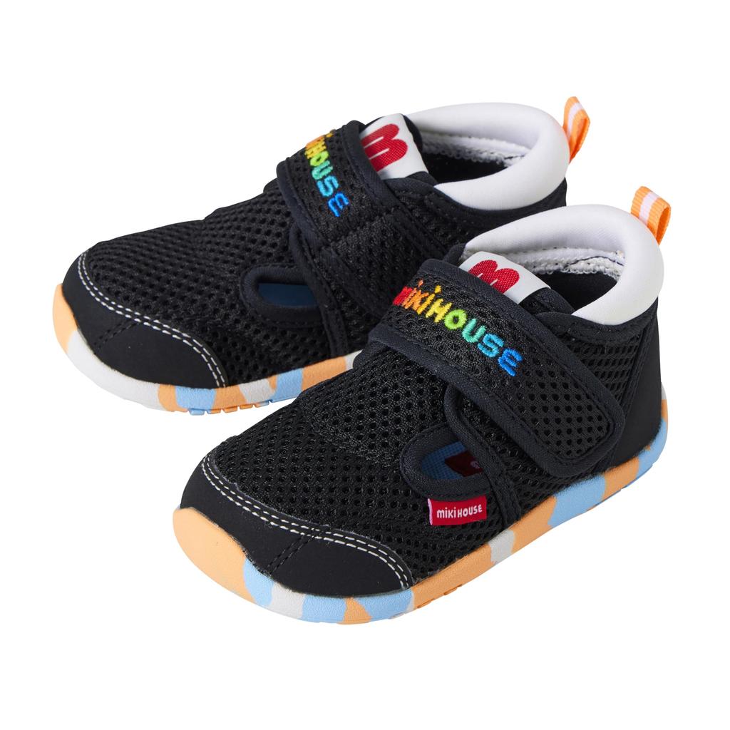 MIKI HOUSE Double Russell Second Baby Sizes and Baby Shoes for Boys and Black Shoes, 12-9305-149, 14, 14.5, 15, 15.5 cm, Girls,