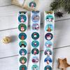 500PCS/Roll Christmas Roll Sticker Sealing Sticker Holiday Decoration Exquisite Sticker Water Cup Phone Case Tablet DIY Sticker
