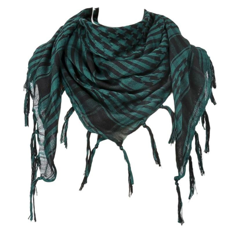 124A Ørken Shemagh Tørklæde Blødt Med Kvast Arabisk Hovedtørklæde Unisex Keffiyeh Bandana Unisex Hovedindpakning Arabisk Tørklæde Hovedbeklædning