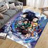 Demon Slayer Retro Style Square Area Rug, Non-Slip Floor Mat for Bedroom, Perfect Gift for Fans