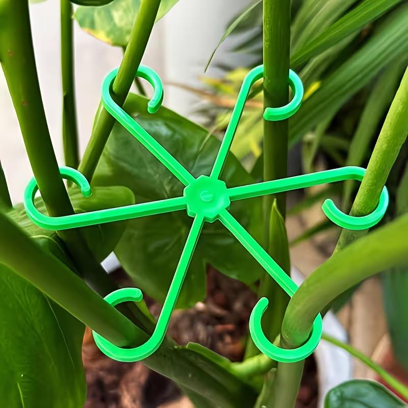 4Pcs Plant Stem Support Clips Flower Stem Gathering Frame Support Fixer Anti-Toppling Hydroponic Branch Fixing Pot Rack Garden Supplies
