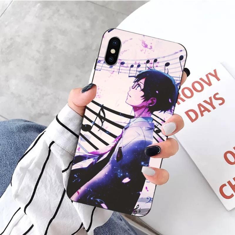 Your Lie In April Pouzdro na telefon pro IPhone 14 13 12 11 XS X 8 7 6 Plus Mini Pro Max SE 2022 Měkký černý kryt na telefon