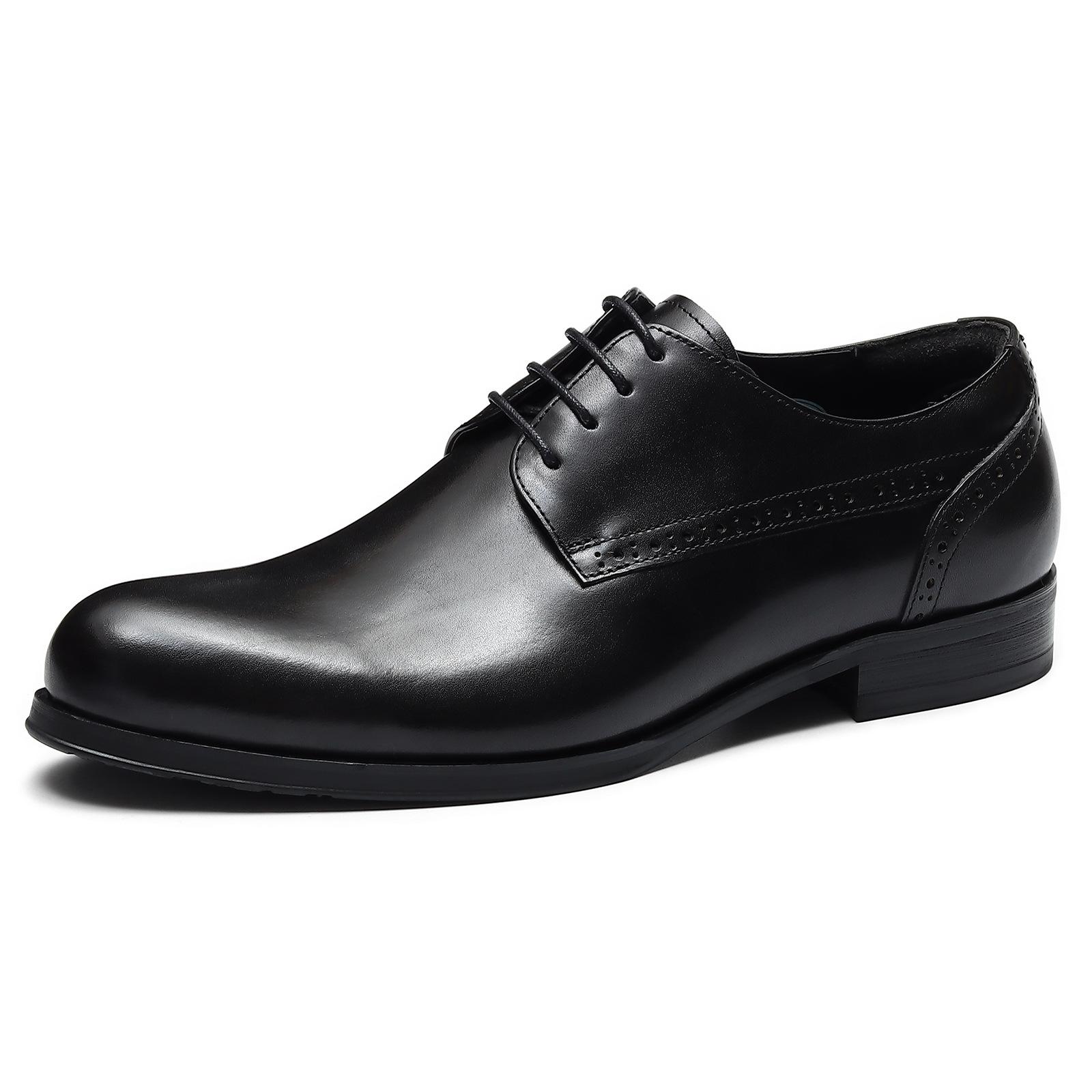 

Индивидуальные британские мужские деловые туфли на шнуровке из натуральной кожи первого слоя большого размера для свадьбы 45 чёрный