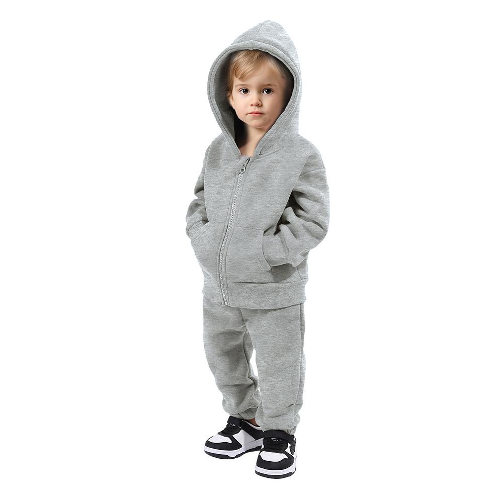 Set haine copii ocazional băieți îmbrăcăminte sport toamnă iarnă fleece groase și calde hanorace două piese trening copii școlari 2-10 ani