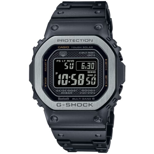 

Casio G-Shock Bluetooth-equipped, Full Metal, Radio-Controlled, Solar-Powered, Multi-Finished Black Watch GMW-B5000MB-1JF, Men s
