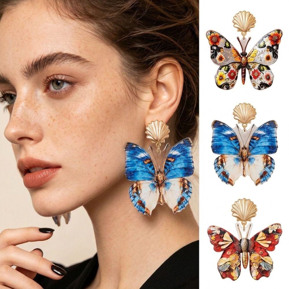 Water Droplet Pendant Pendant Earrings Personality Animal Earrings Butterfly Earrings  Jewelry Gift