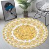 Nordic Retro Gold Printed Round Sponge Carpet Living Room Bedroom Mat Home Bathroom Non-slip Floor Mats Decoration