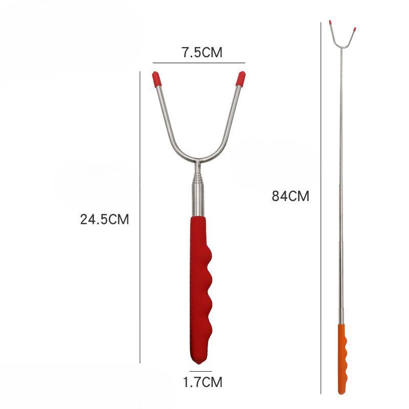 

Adjustable Stainless Steel BBQ Skewers With Colored Handles For Chicken Leg Kebabs Outdoor Camping Cooking Tools