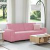 VidaXL 3-seater Sofa Pink 180 Cm Velvet, Sofa, Three-seater Sofa, 3-seater Velvet Sofa, Divan, Sofa In 4105033