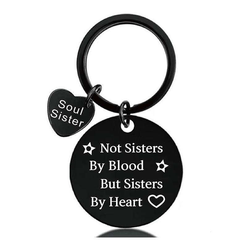 Keychain Pendant for Best Friends Sisters Friends Christmas Gift Metal Keychain Stainless Steel Keychain for Backpack Bag Pendant