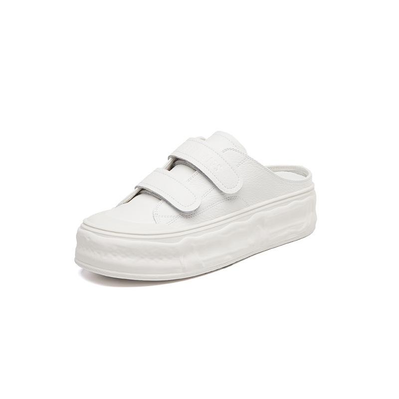 Marsoonism Color Matching Dissolving Shoes Women's Little White Shoes Leather Biscuit Shoes Casual Thick Baseplate Shoes