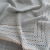 Japanese Style Checkered Linen Cotton Shawl Scarf for Women, 130x130cm - Warm Retro Literary Design