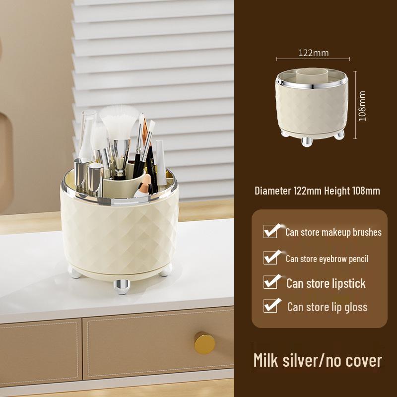Luxuriöse drehbare staubdichte Aufbewahrungsbox für Make-up-Pinsel