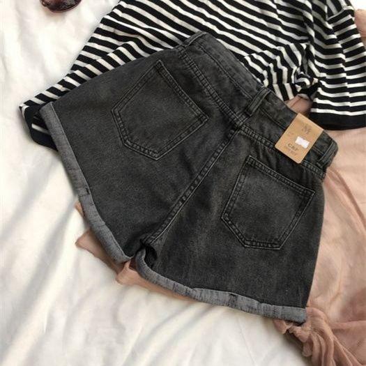 High Waisted Denim Shorts for Women Loose Fit Summer Wide Leg A-line Denim Shorts