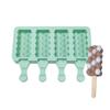 4 Cavity Ices Cream Mold Hexagonal Silicone Popsicles Molds Baking Tool Cake Candy Candy Mold Baby Food Ices Maker