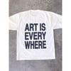Gothic Top Tshirt Streetwear Unisex Tshirt Art Is Everywhere Pattern Tshirt Retro Unisexs Y2k Punk Casual Tshirt