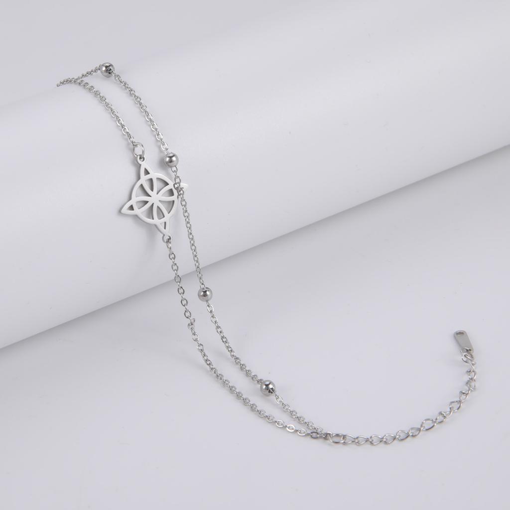 Hekseri Hekseknute Sjarmarmbånd for Kvinner Rustfritt Stål Dobbeltlags Armbånd Kvinne