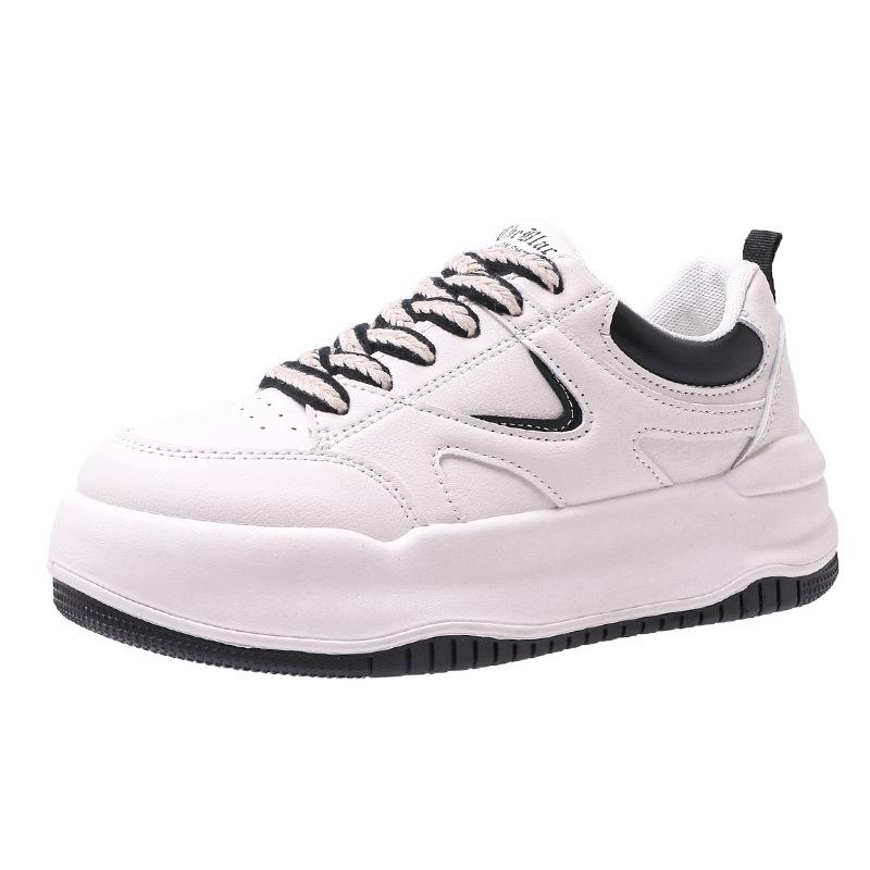 Thick Bottom Heightened Easy Wear Shoes Women's Ins Super Hot All-Matching Sports Casual Board Shoes Spring New