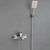 304 Stainless Steel Square Bathroom Shower Set Nickel Hand Hand Shower Head Hot And Cold Water Valve Faucet Bathtub Faucet Set