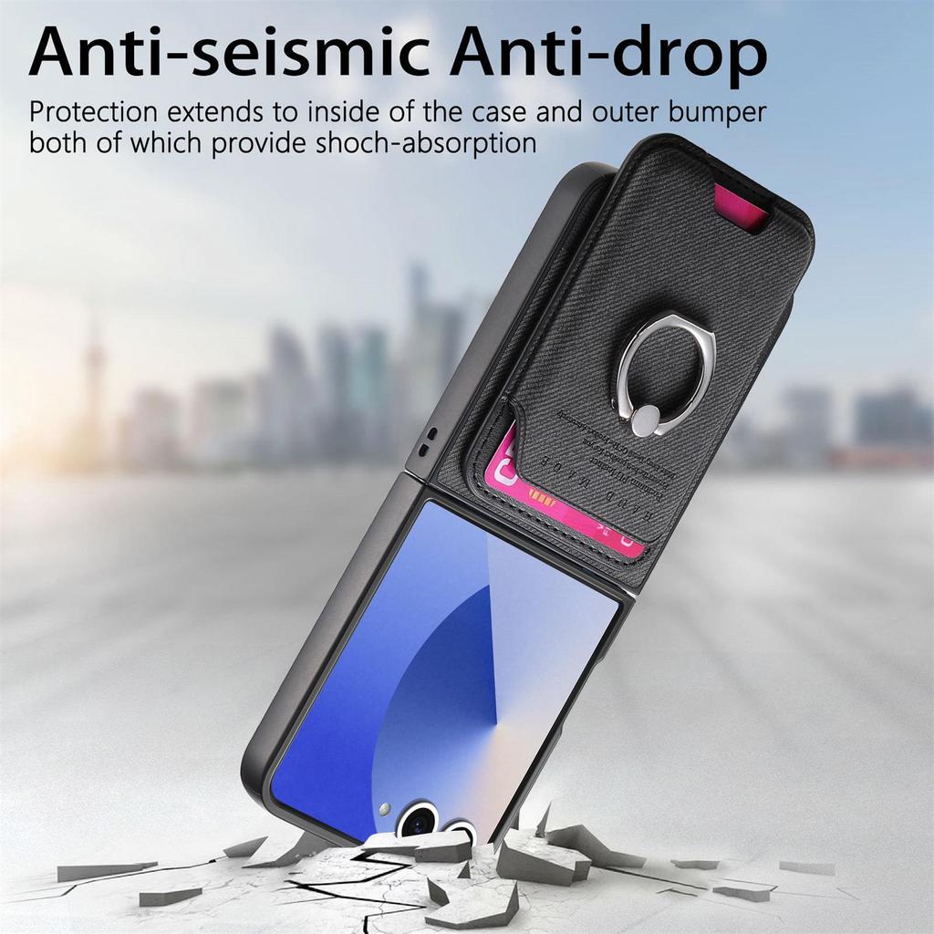 Samsung Galaxy Z Flip 7/6 Magnetiskt Fällbart Ringstativ Skyddsfodral