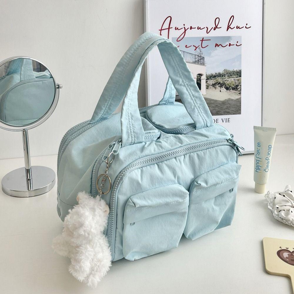 

Nylon Makeup Pouch Bag Waterproof Travel Wash Bag Fashion Travel Cosmetic Bag Female/Girls рожевий