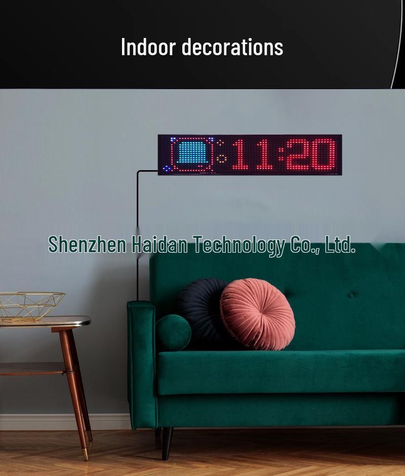 LED Bluetooth Smart Display: USB-Powered Flexible Full-Color Advertising Screen for Cars