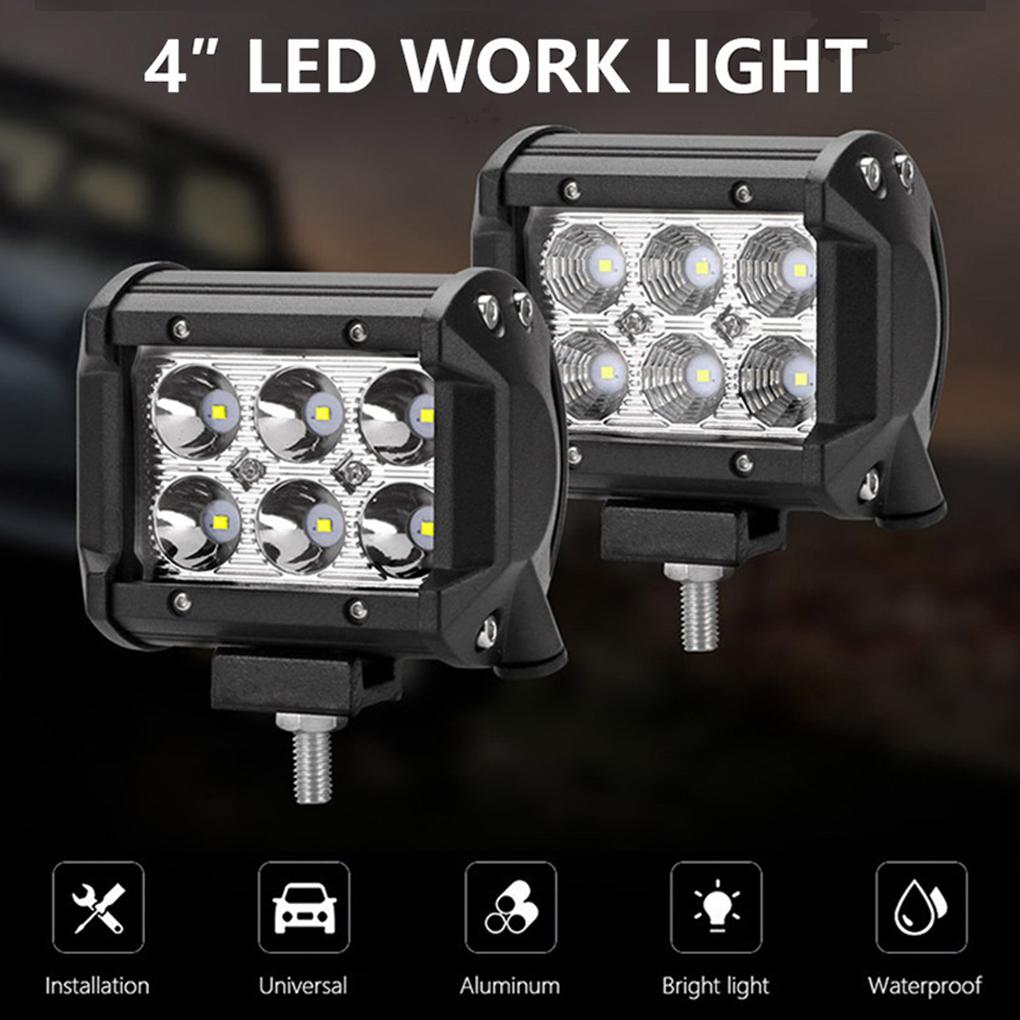 4Pcs Car Lights 6LED Work Lamps Lighting Modified Spot Lights for SUV Motorcycle