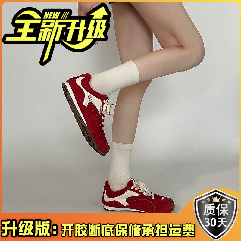 Retro lightweight thick-soled inner height-increasing running shoes women's summer new round head versatile shoes tide